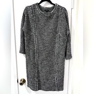 Massimo Dutti Tweed Woven Shift Dress